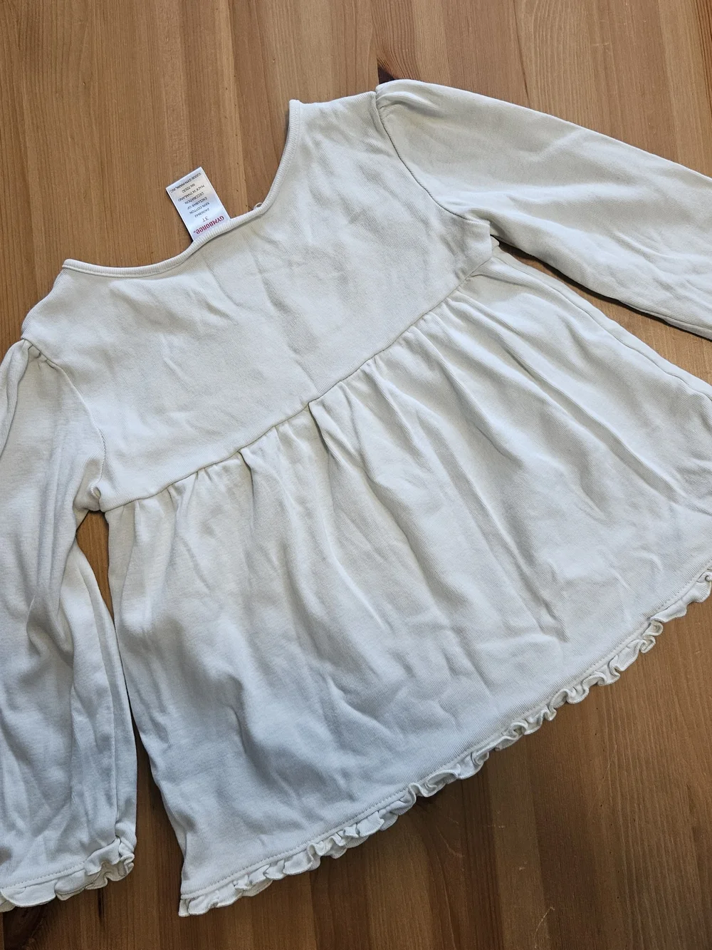 Gymboree Cream Top with Pink and Red Doll Appliqués